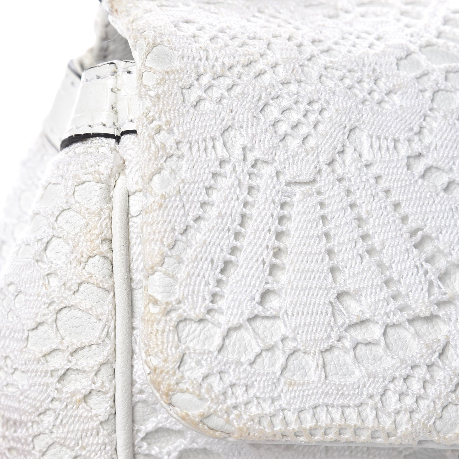 Dolce & Gabbana Calfskin Lace Small Miss Sicily Satchel White 10 of 12