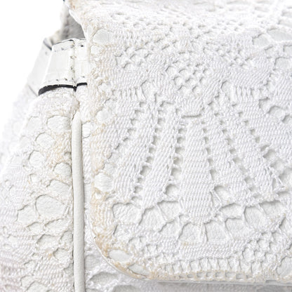 Dolce & Gabbana Calfskin Lace Small Miss Sicily Satchel White 10 of 12