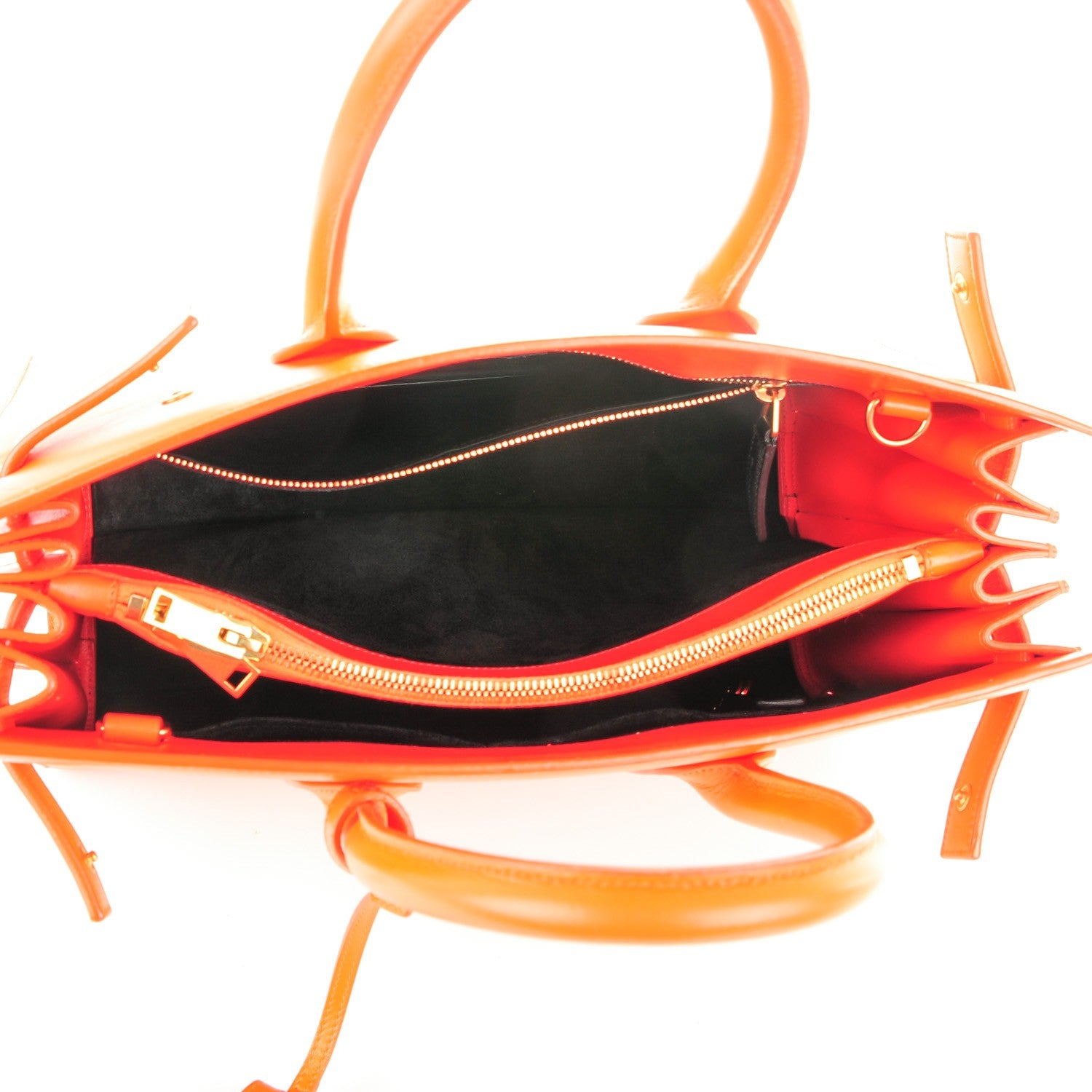 Saint Laurent Calfskin Small Sac De Jour Neon Orange 5 of 7