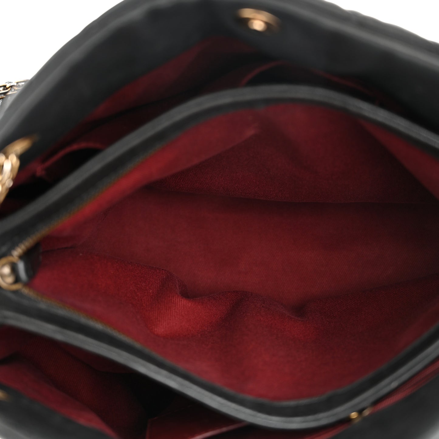 Lambskin Quilted Large Just Mademoiselle Bowling Bag Black