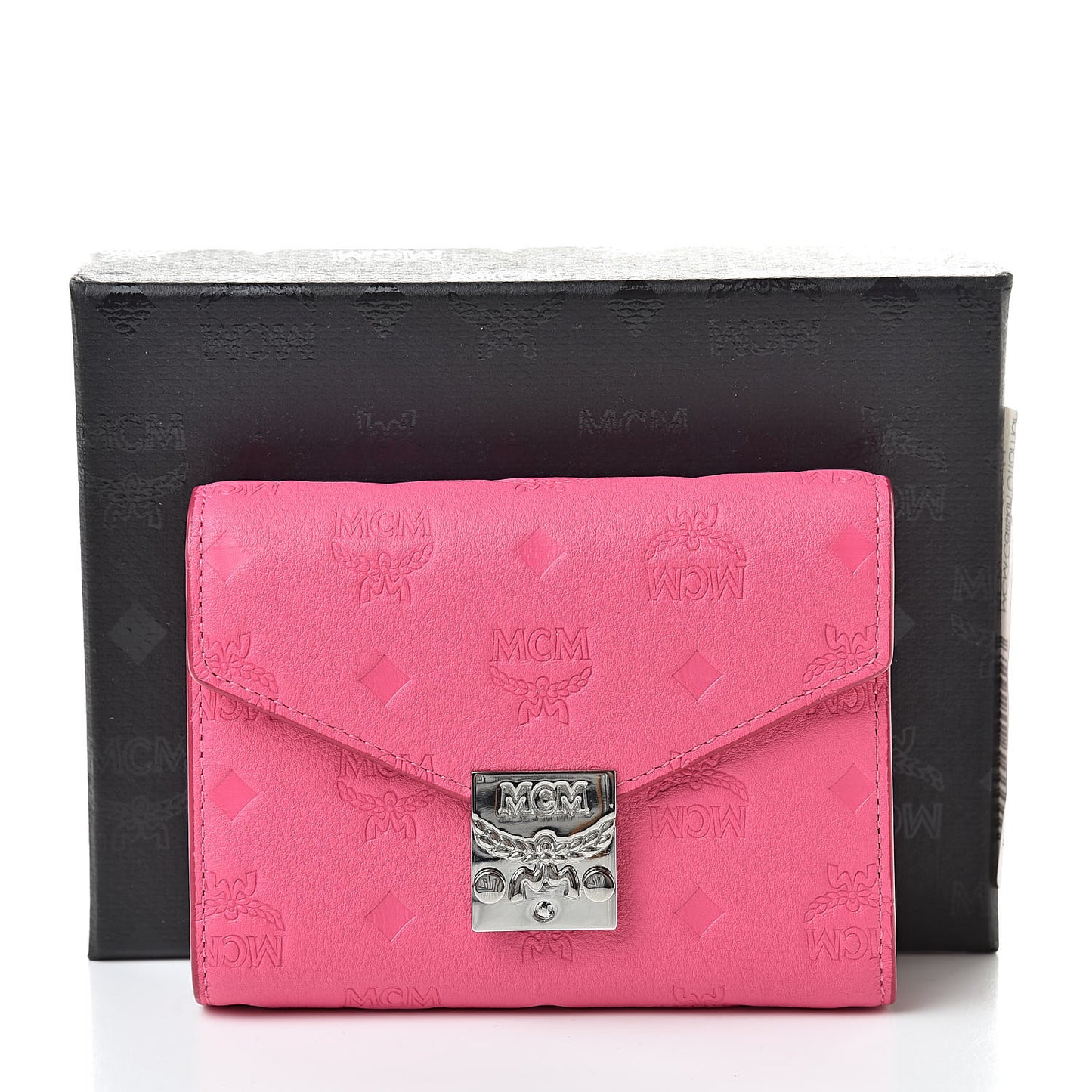Calfskin Ottomar Monogram Tri-Fold Wallet Sugar Pink