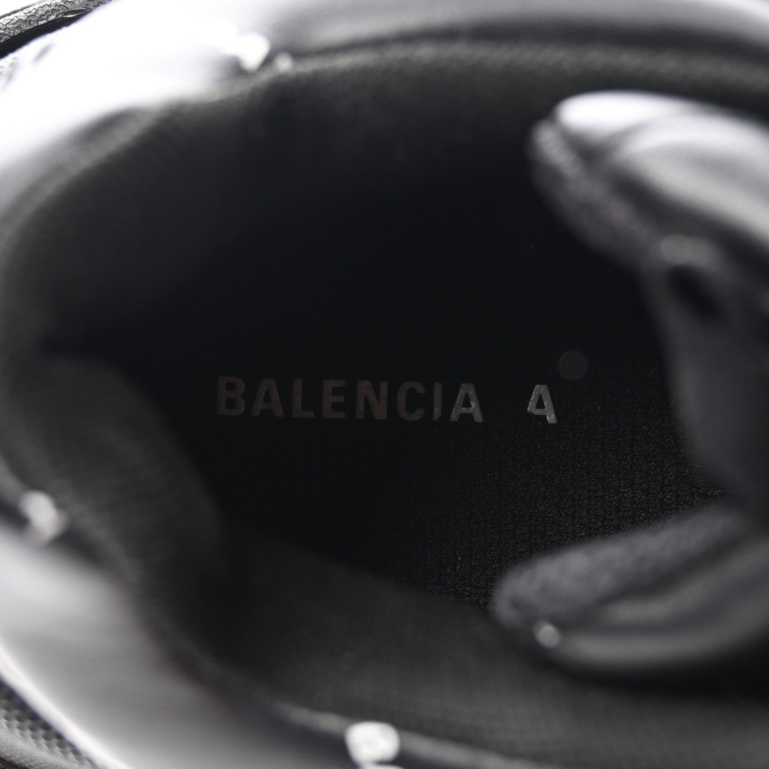 Balenciaga Technical Fabric Allover Logo Womens Triple S Sneakers 37 Black White 8 of 9