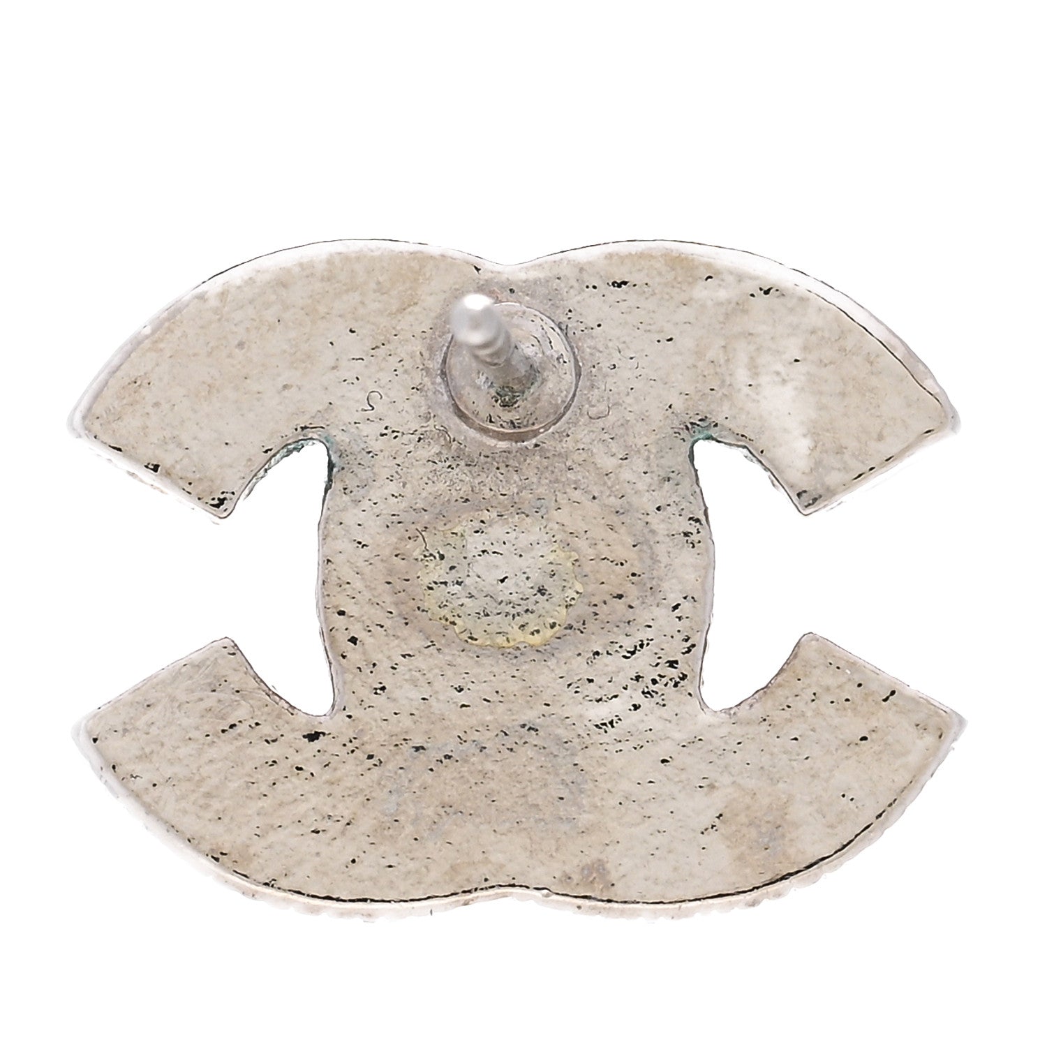 Chanel Crystal Mini Timeless CC Earrings Silver 5 of 6
