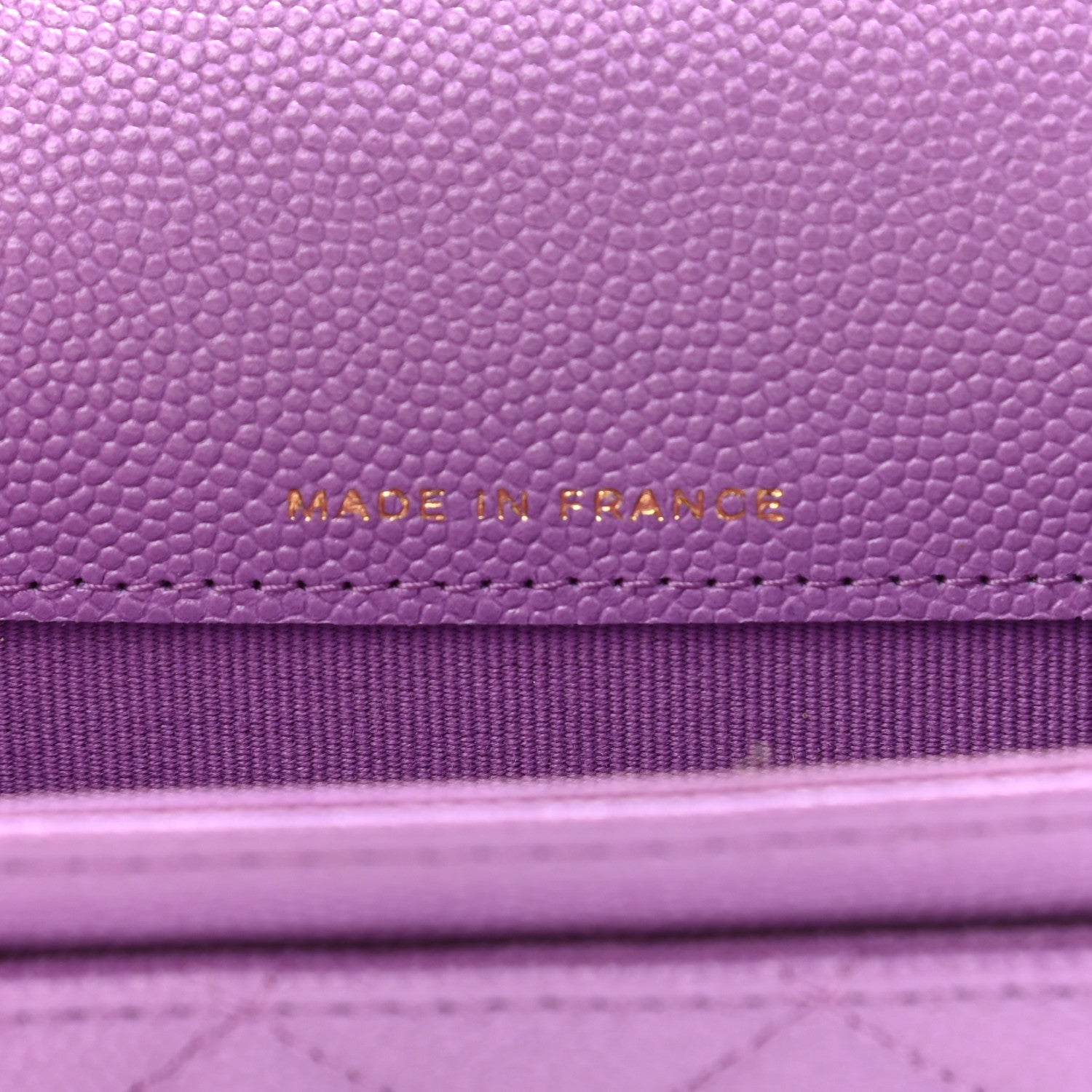 Chanel Caviar Quilted Flap Card Holder Wallet Purple 8 of 10