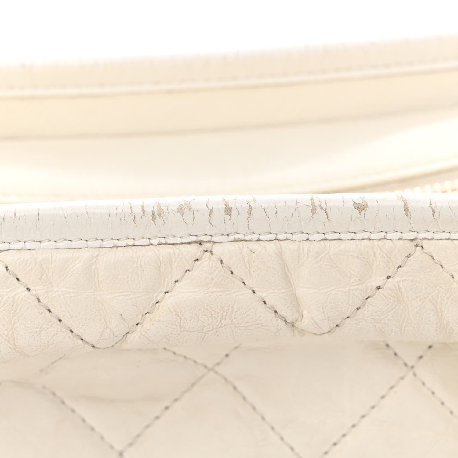 Chanel Aged Calfskin Quilted Small Gabrielle Hobo White 11 of 23