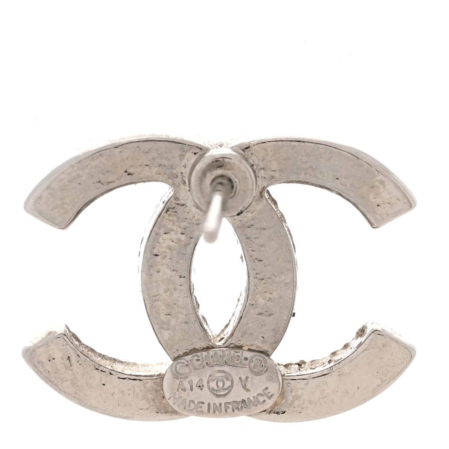 Chanel Crystal CC Earrings Silver 4 of 5