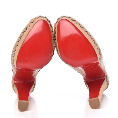 Christian Louboutin Suede Sablina 140 Platform Mules 36.5 Beige 7 of 14