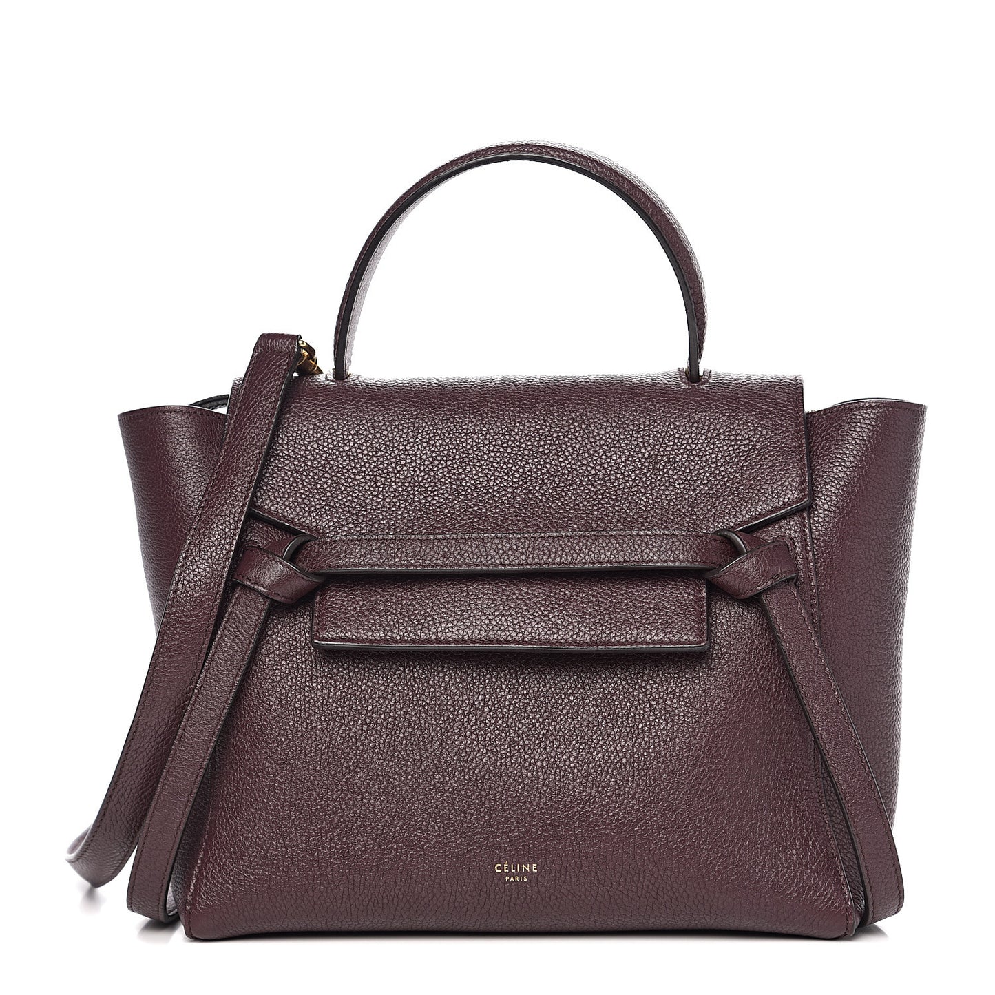 Grained Calfskin Micro Belt Bag Burgundy