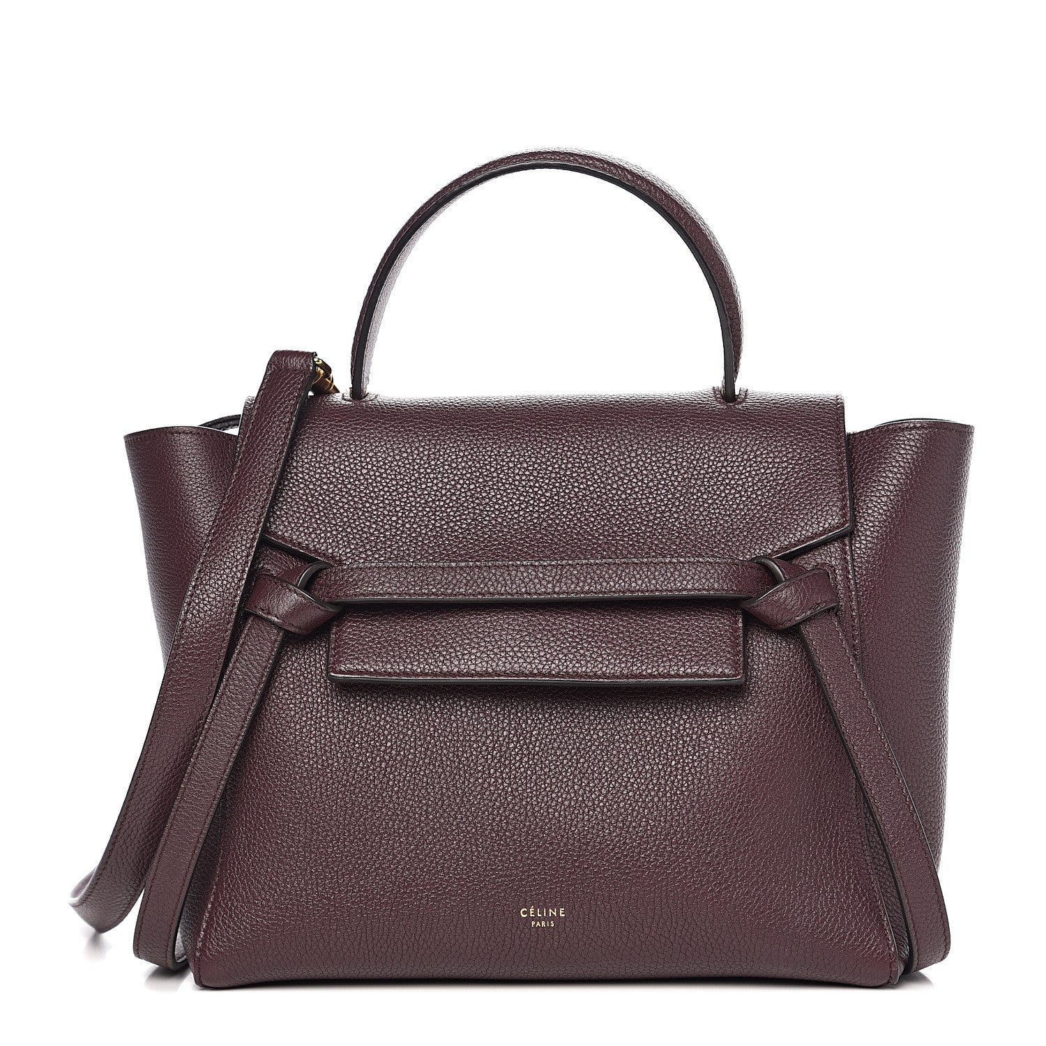 Celine Grained Calfskin Micro Belt Bag Burgundy 1 of 10