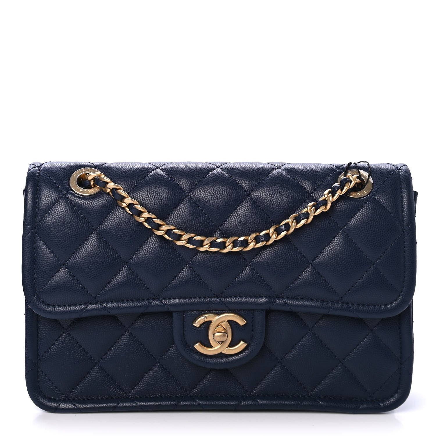 Chanel Caviar Quilted Medium Sweet Classic Flap Navy Blue 1 of 4