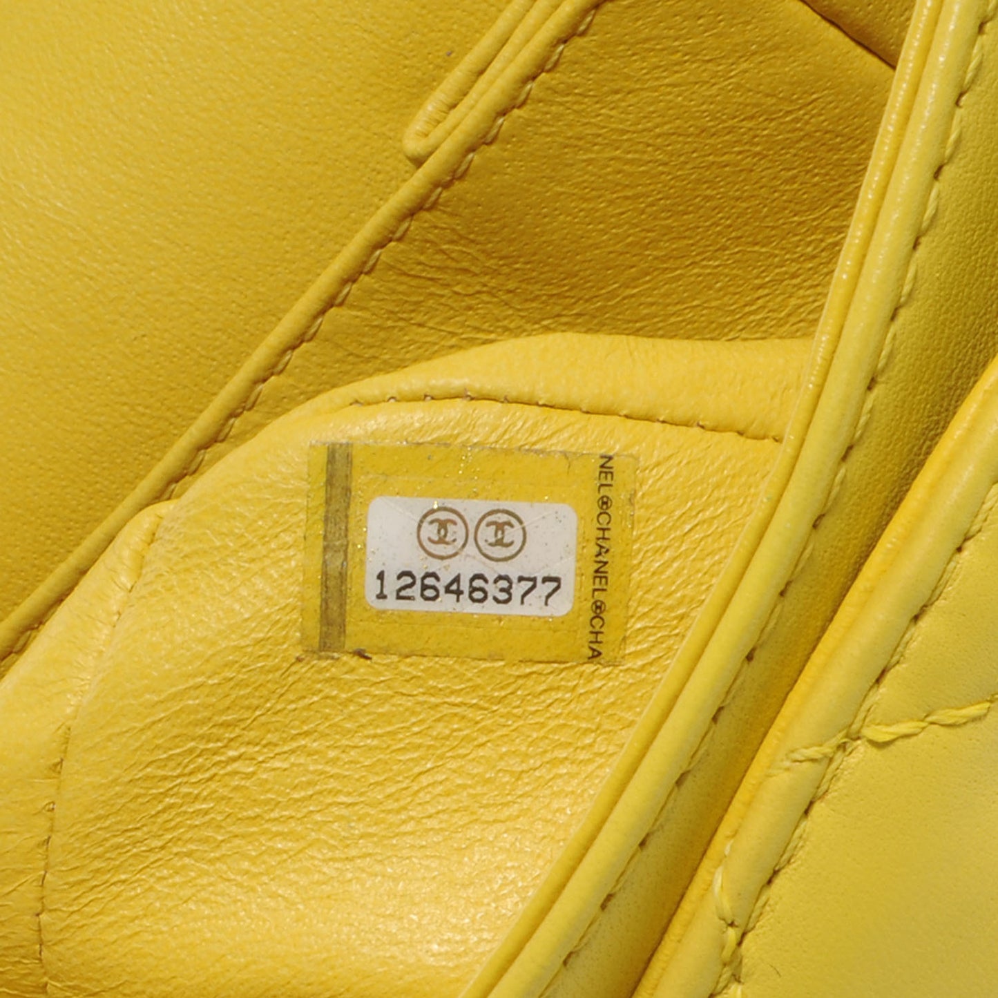 Lambskin Medium Double Flap Yellow