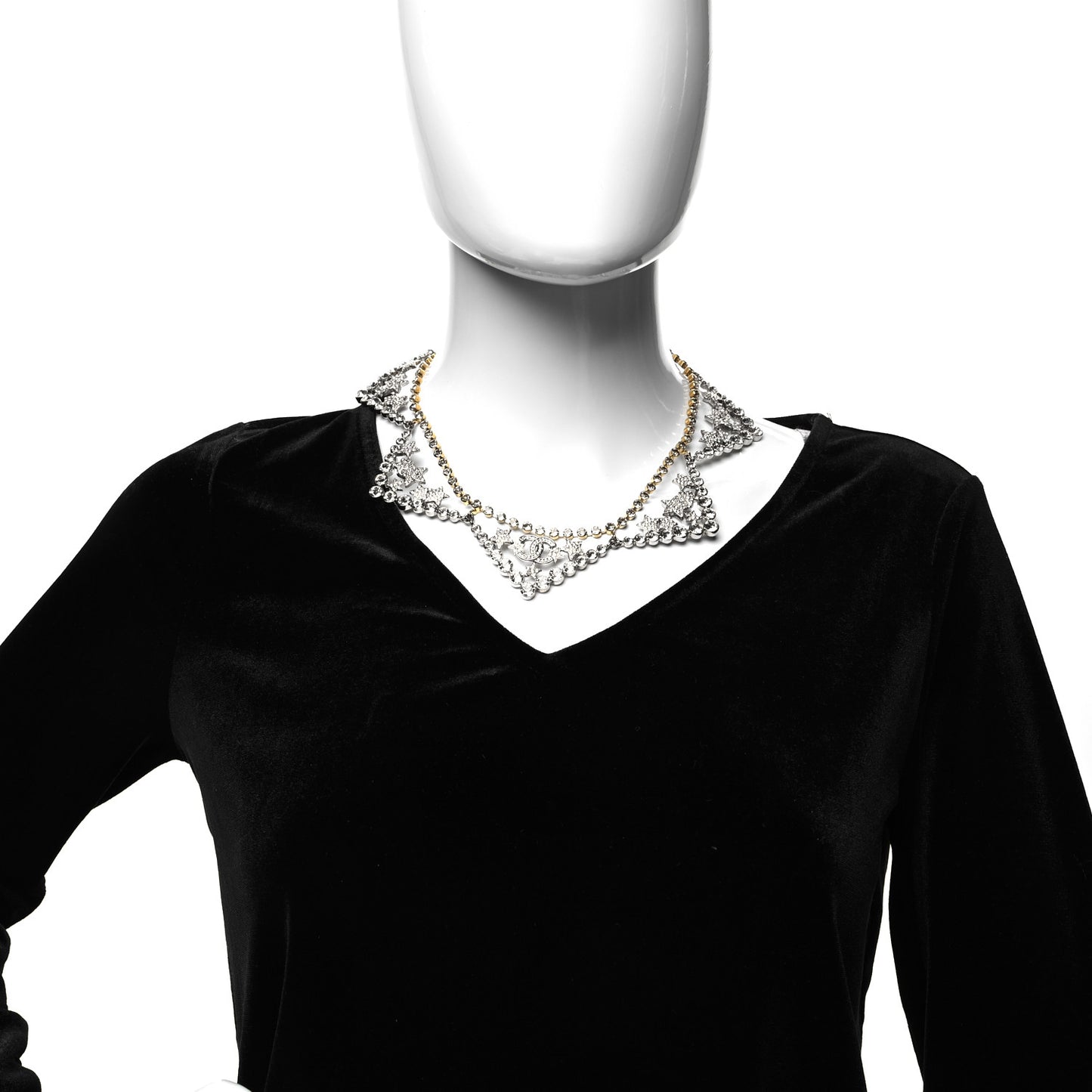 Crystal CC Star Necklace Gold Silver