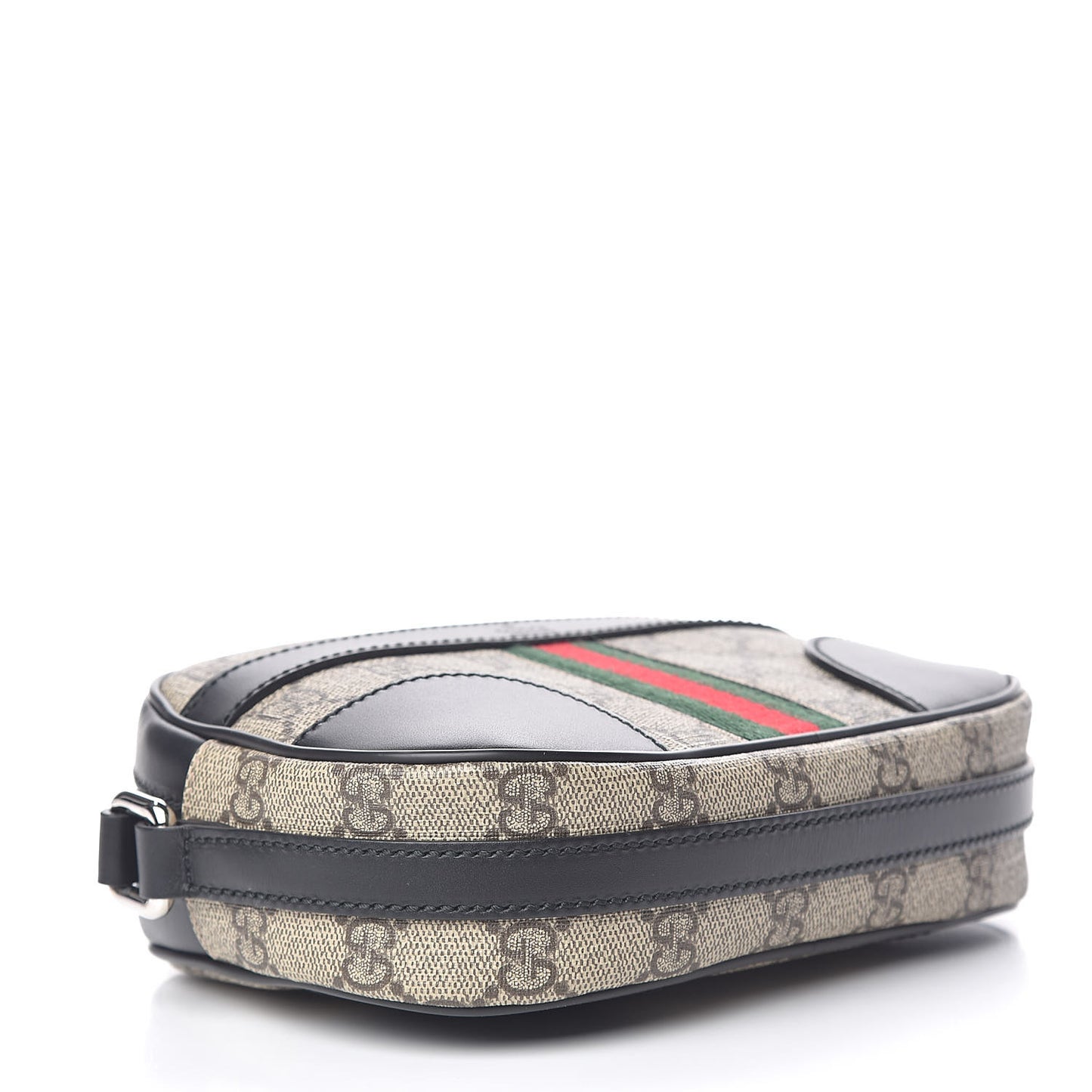 GG Supreme Monogram Web Small Shoulder Bag Black