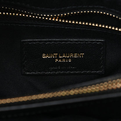 Saint Laurent Calfskin Y Quilted Monogram Medium Loulou Chain Satchel Black 6 of 14