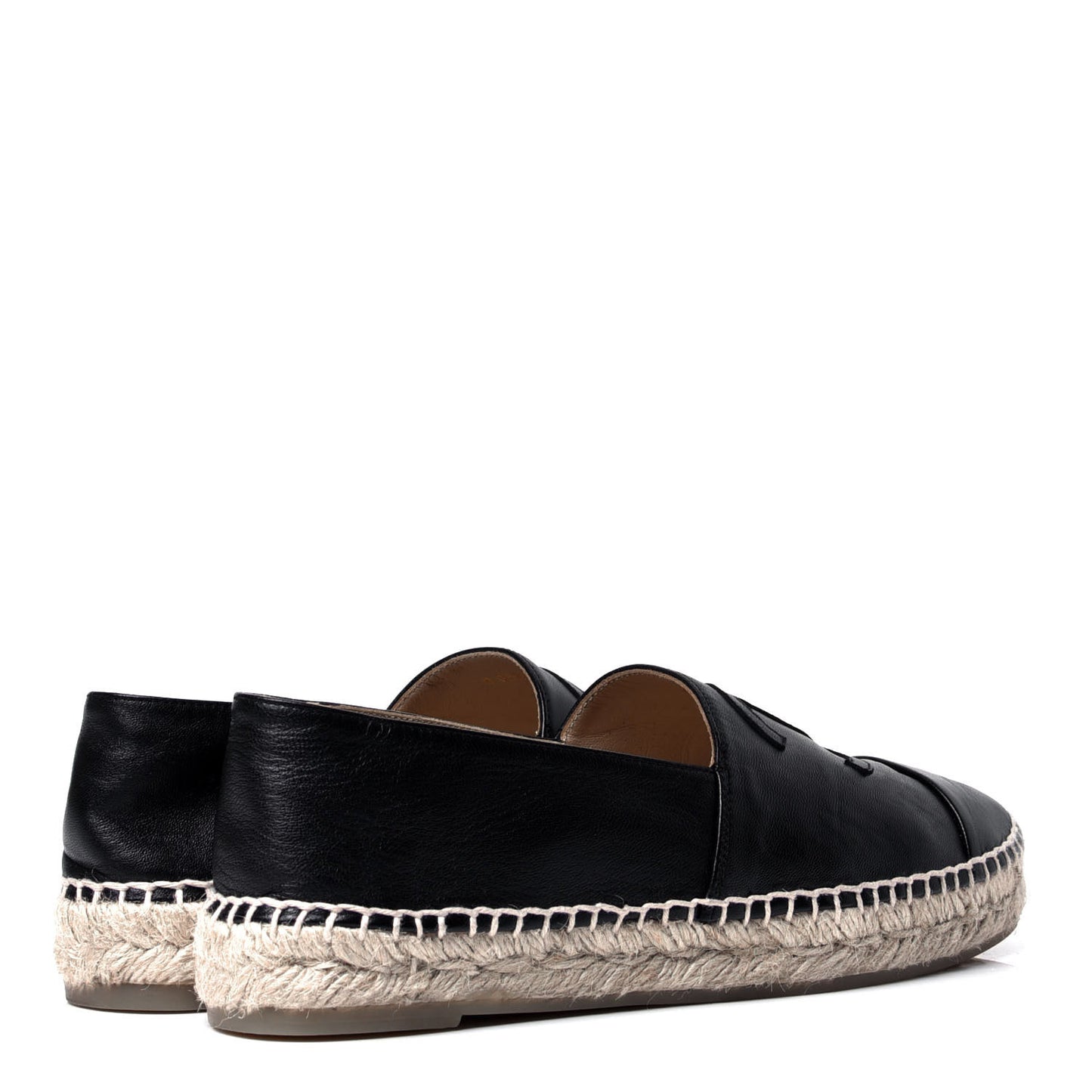 Lambskin CC Espadrilles 37 Black