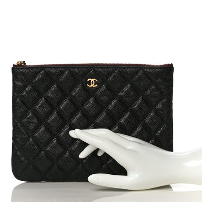 Chanel Caviar Quilted Medium Cosmetic Case Black 2 of 10