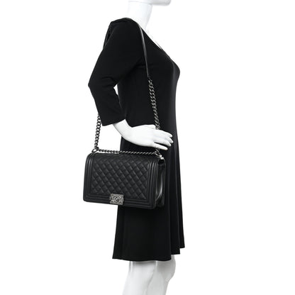 Chanel Caviar Quilted New Medium Boy Flap Black 2 of 10