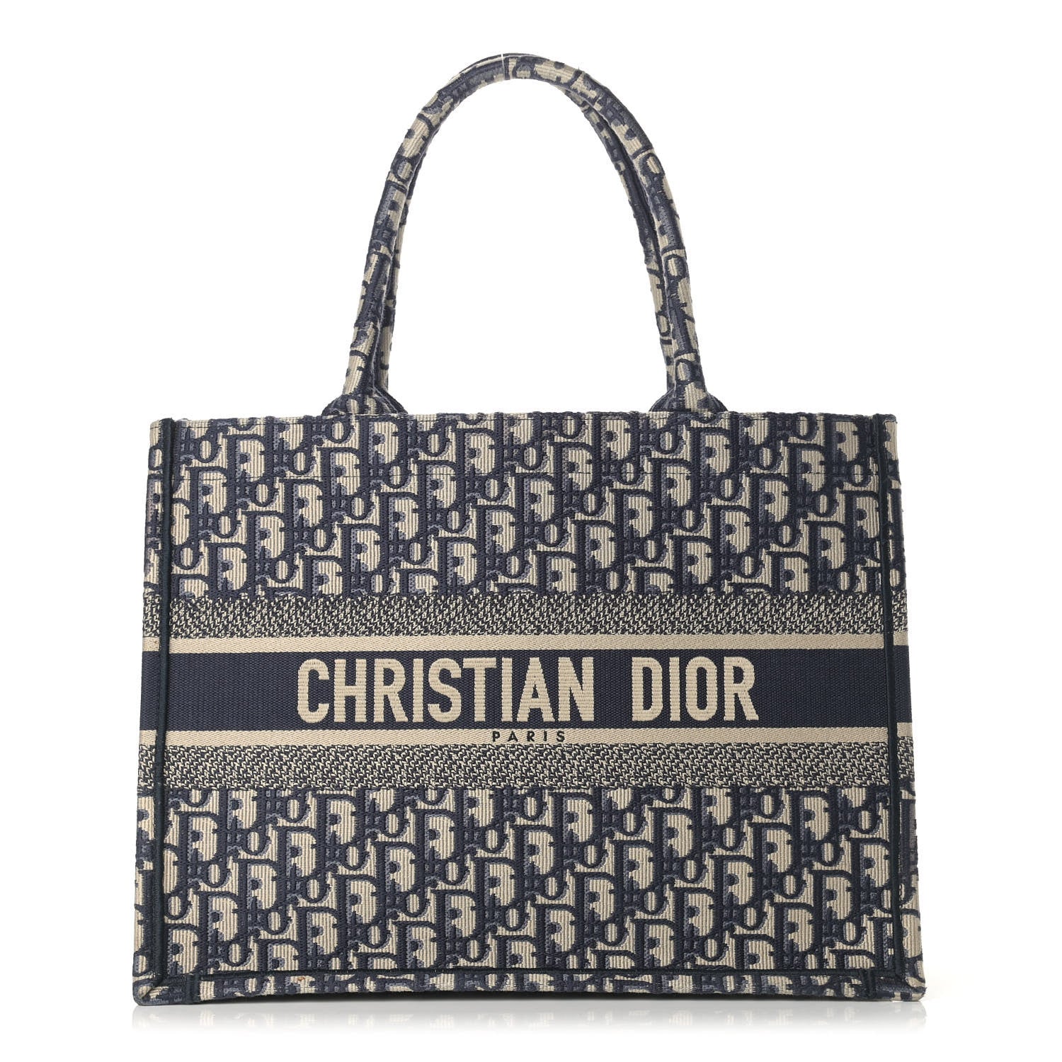 Christian Dior Oblique Medium Book Tote Blue Multicolor 1 of 11