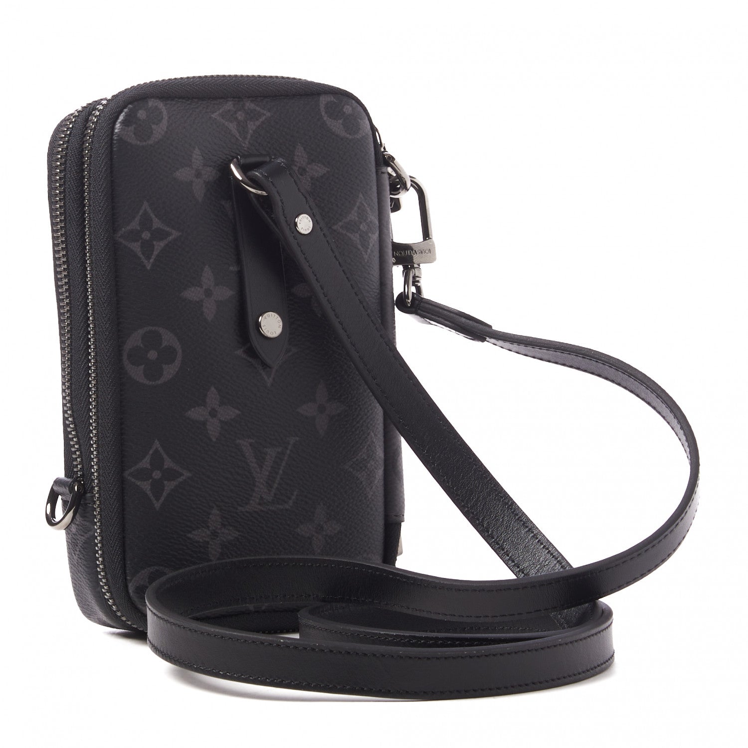 Louis Vuitton Monogram Eclipse Reverse Double Phone Pouch 3 of 9