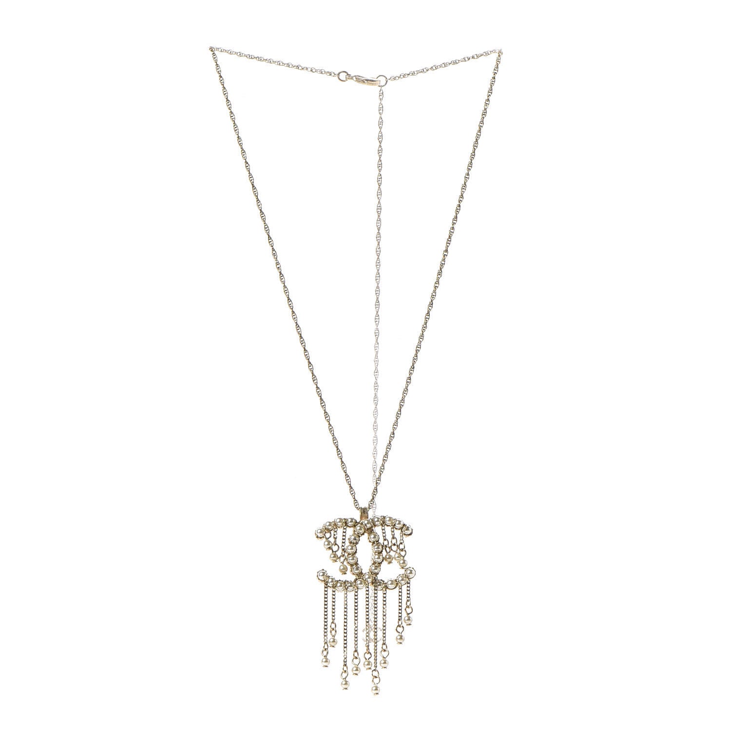 Chanel Pearl CC Necklace Gold 3 of 6