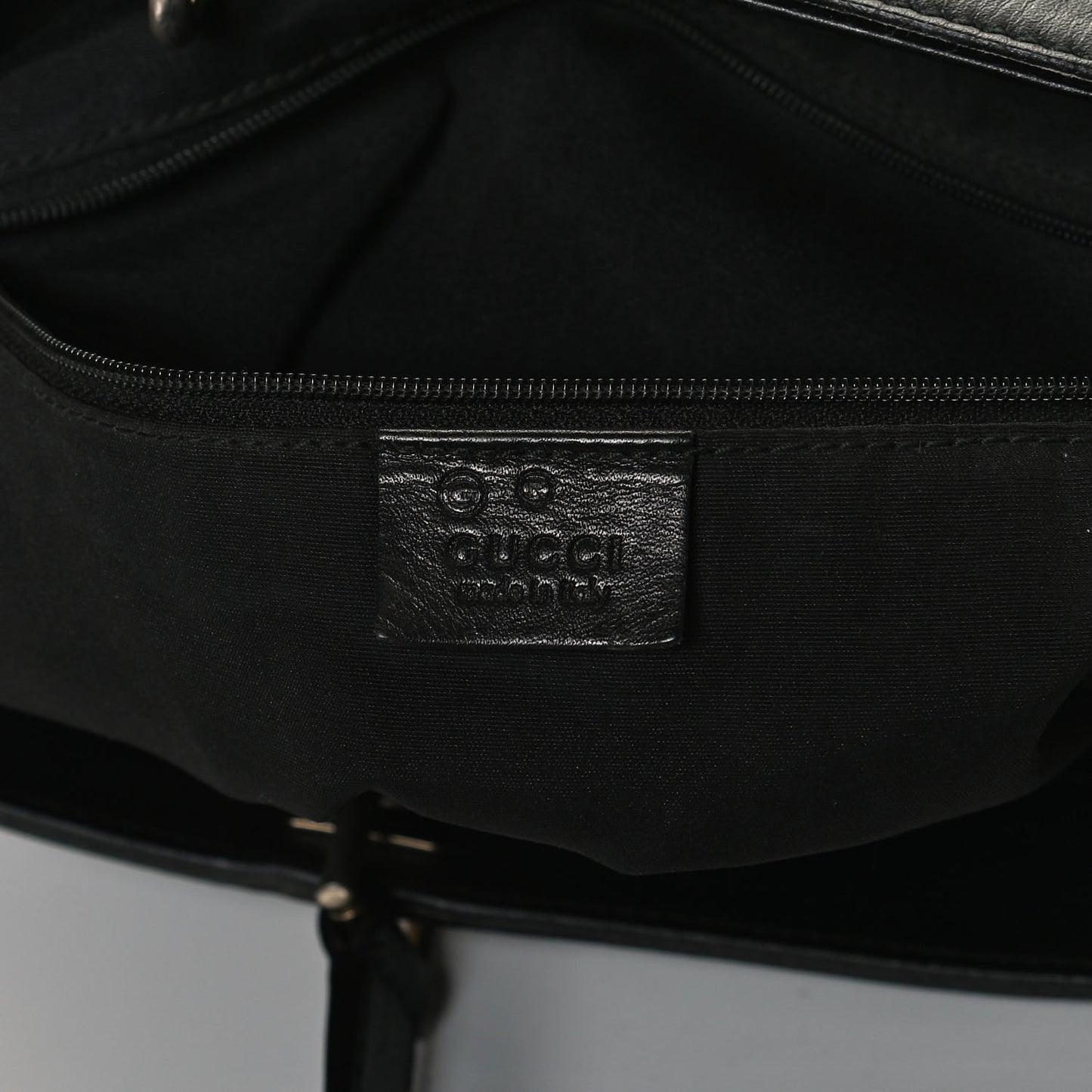 Crystal Monogram Bucket Tote Black