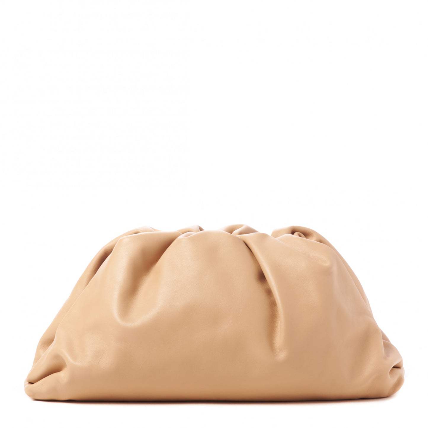 Smooth Butter Calf The Pouch Oversized Clutch Nude