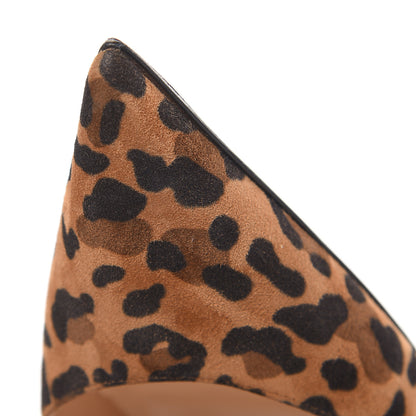 Christian Louboutin Veau Velours Leopard Clare 80 Pumps 37.5 Caramel 11 of 11