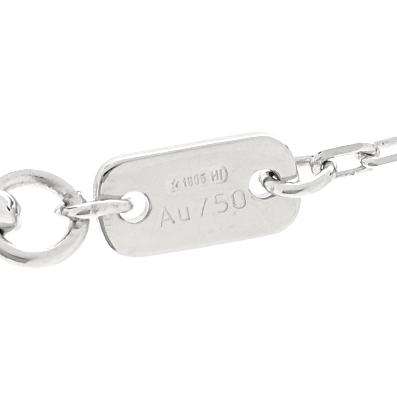 Gucci 18K White Gold Diamond Running GG Pendant Necklace 7 of 8