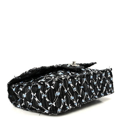 Chanel Denim Woven Medium Flap Light Blue 4 of 11