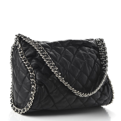 Chanel Washed Lambskin Chain Around Hobo Black 3 of 10
