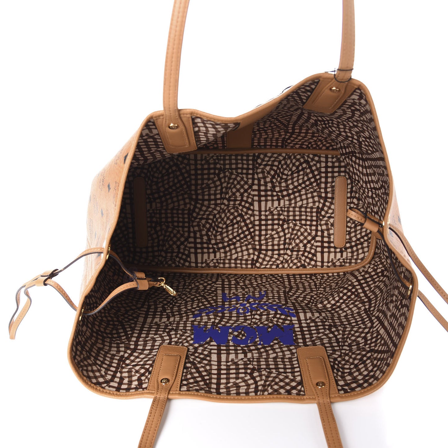 Visetos Large Liz Reversible Shopper Tote Cognac