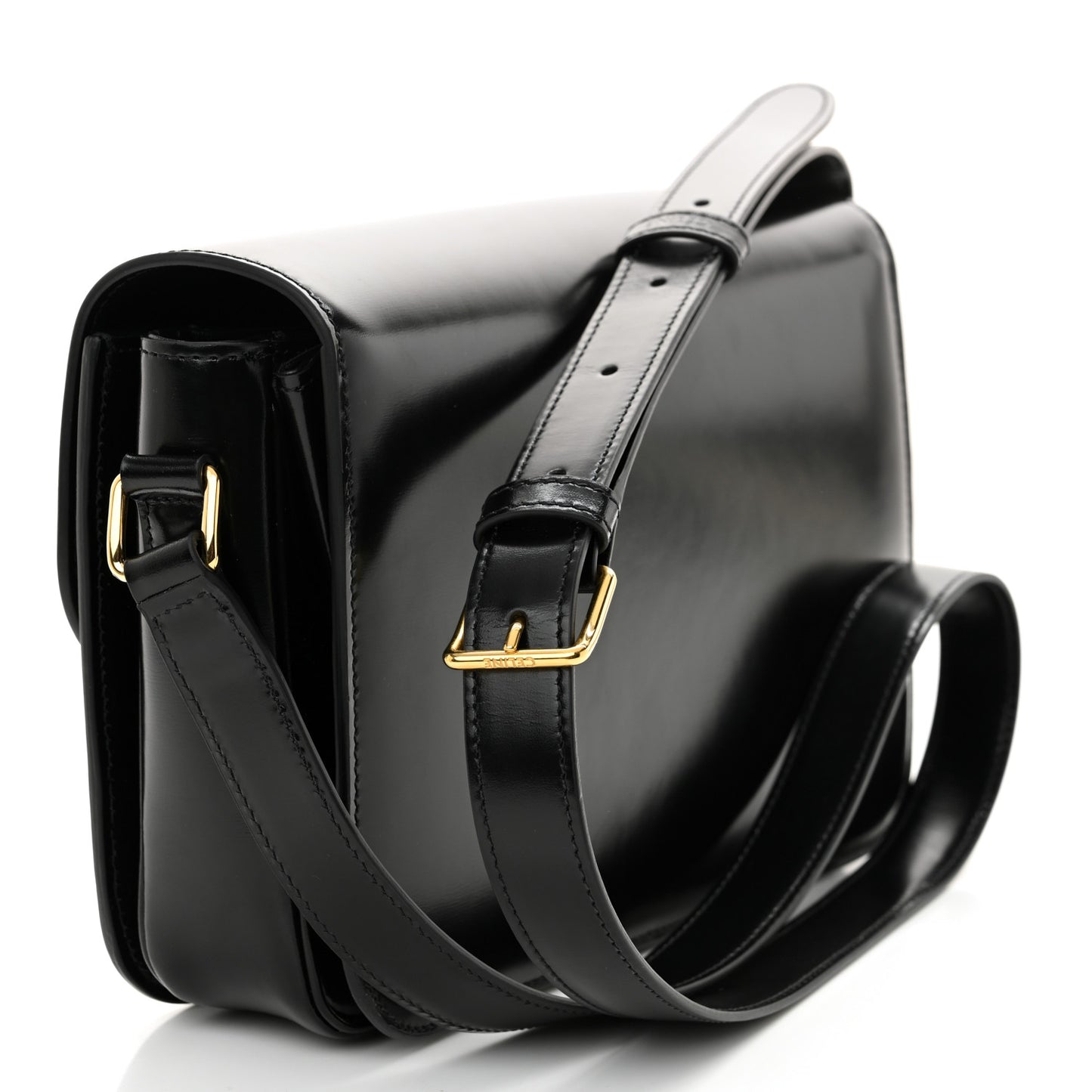 Shiny Calfskin Medium Triomphe Black