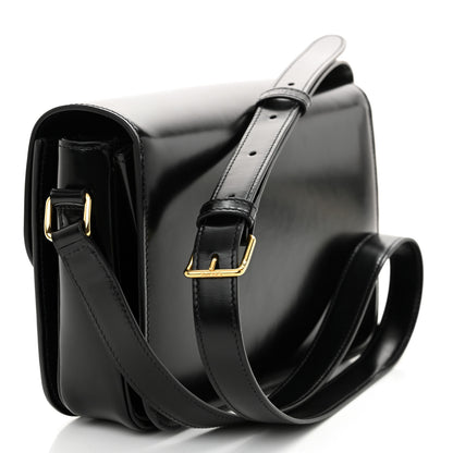 Celine Shiny Calfskin Medium Triomphe Black 3 of 11