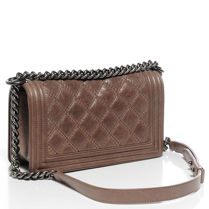 Chanel Calfskin Quilted Double Stitch Medium Boy Flap 3 of 8