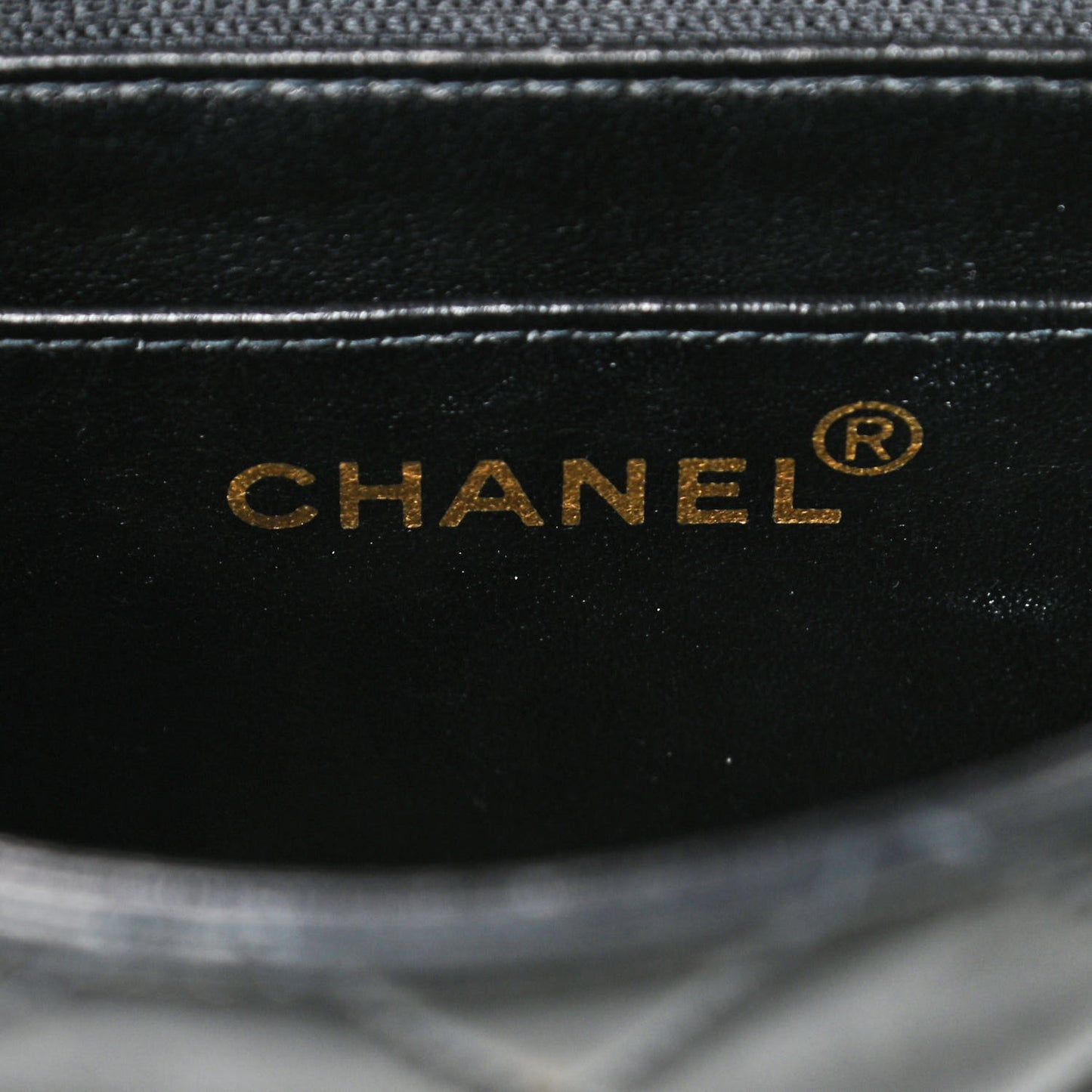 Lambskin Quilted Mini Square Flap Black