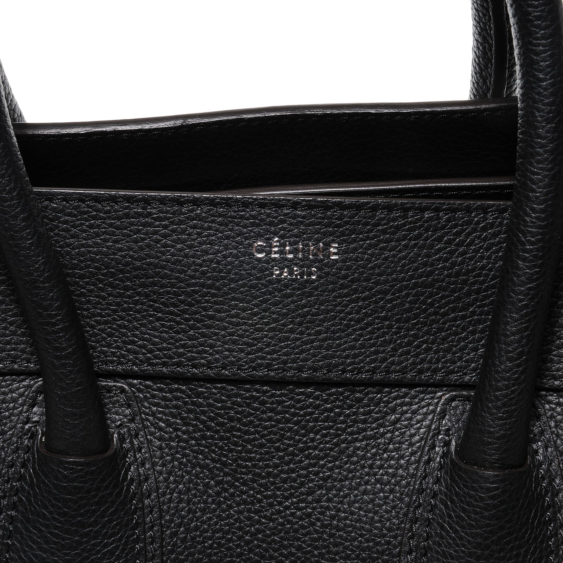 Celine Drummed Mini Luggage Black 8 of 8