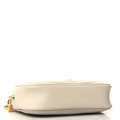 Saint Laurent Grain De Poudre Matelasse Monogram Mini Lou Camera Bag Crema Soft 4 of 10