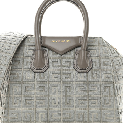 Givenchy Canvas Jacquard Embroidered Calfskin 4G Mini Antigona Stone 8 of 13