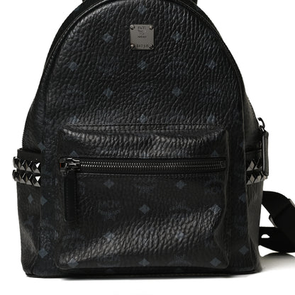 MCM Visetos Small Side Stud Stark Backpack Black 9 of 14