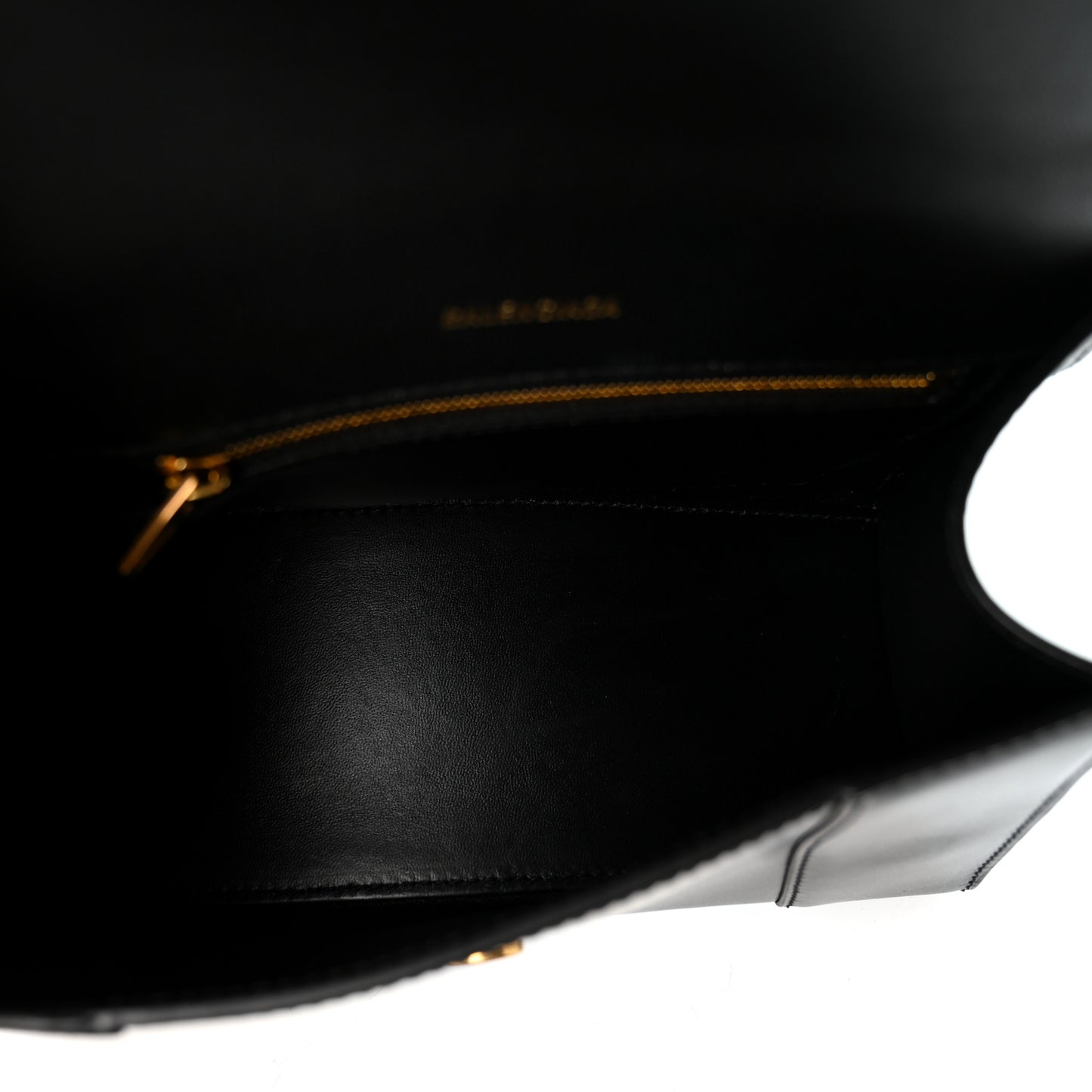 Shiny Box Calfskin Small Hourglass Top Handle Bag Black