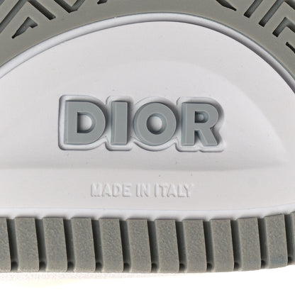 Christian Dior Smooth Calfskin Oblique Galaxy Perforated Mens B27 Low Top Sneakers 42 White Grey 7 of 9