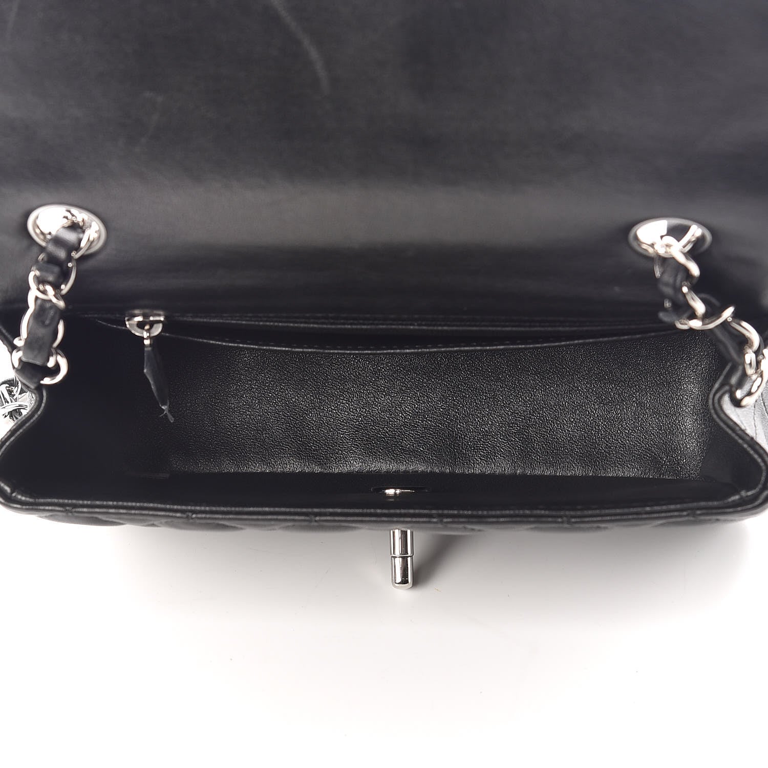 Chanel Lambskin Quilted Mini Rectangular Flap Black 5 of 10