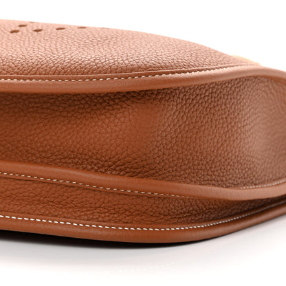 Hermes Taurillon Clemence Evelyne III PM Gold 10 of 12