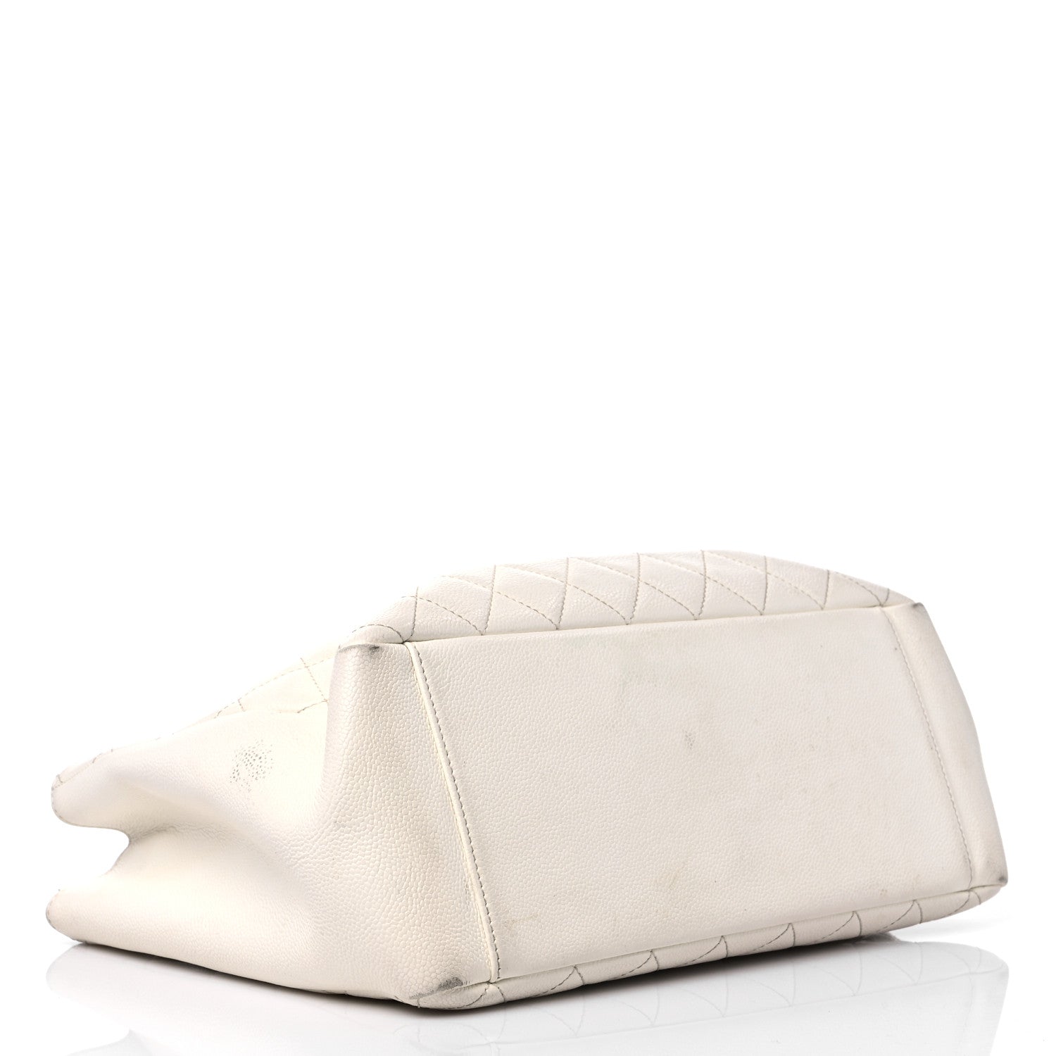 Chanel Caviar Quilted Grand Shopping Tote GST White 4 of 27
