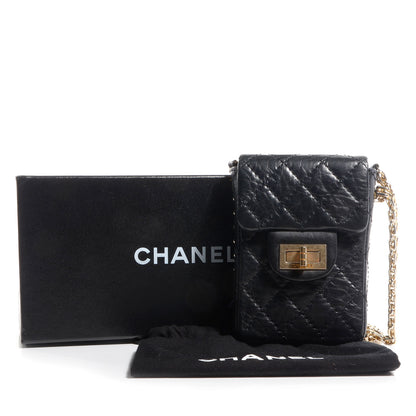 Chanel Aged Calfskin 2.55 Reissue Phone Case Black 10 of 10