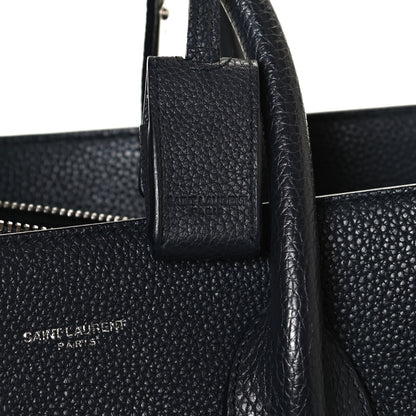 Saint Laurent Grained Calfskin Small Supple Sac De Jour Navy 13 of 13