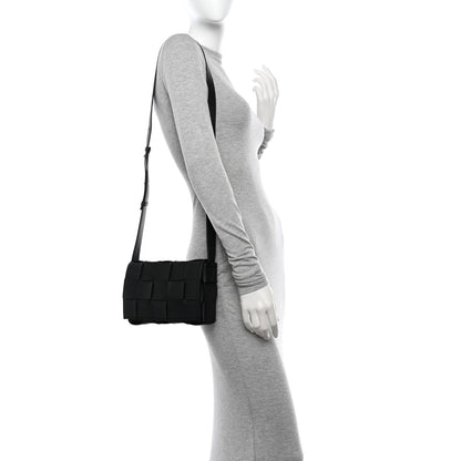 Bottega Veneta Lambskin Maxi Intrecciato Cassette Crossbody Bag Black 2 of 10