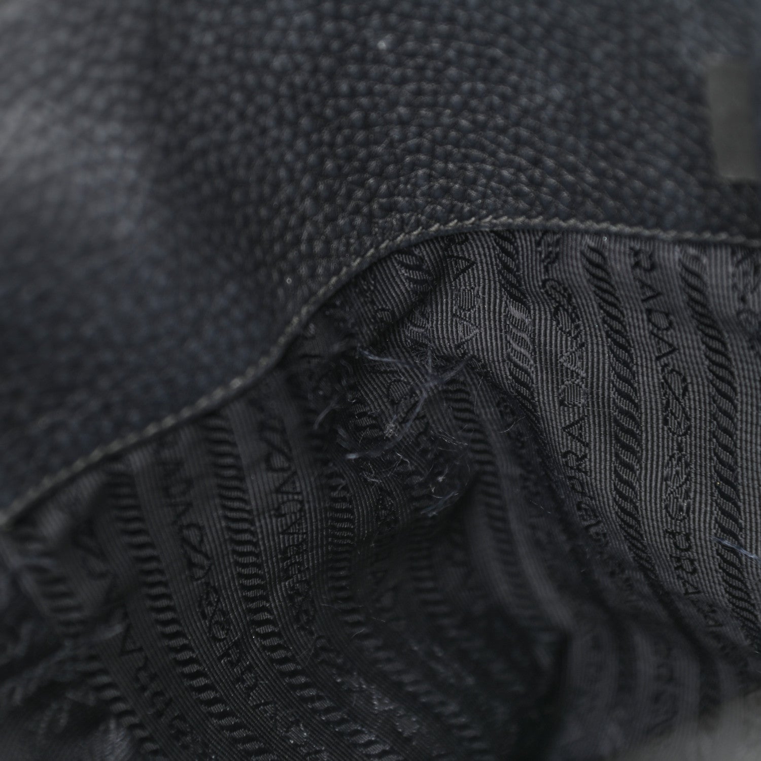 Prada Vitello Daino Side Pocket Tote Black 9 of 15
