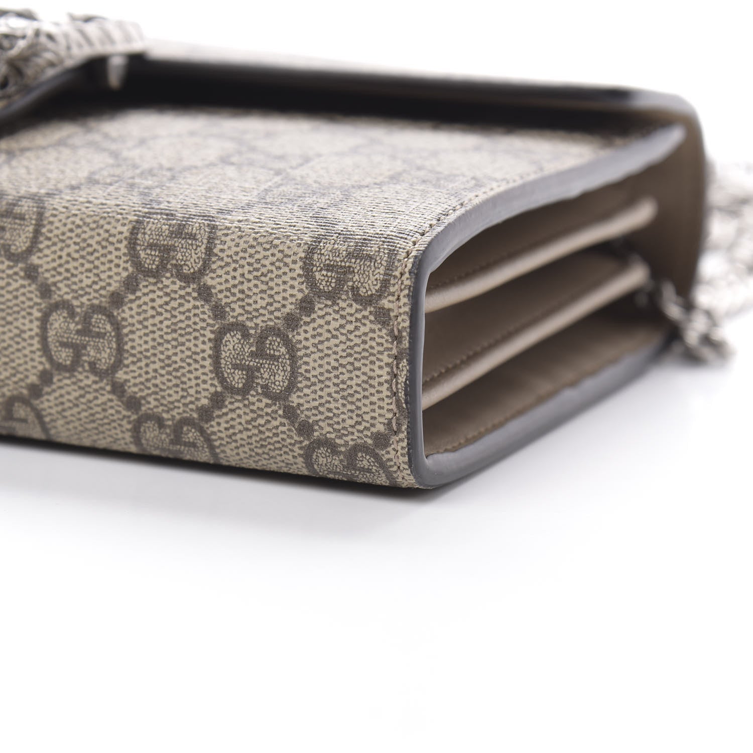 Gucci GG Supreme Monogram Mini Dionysus Chain Wallet Beige Taupe 10 of 11