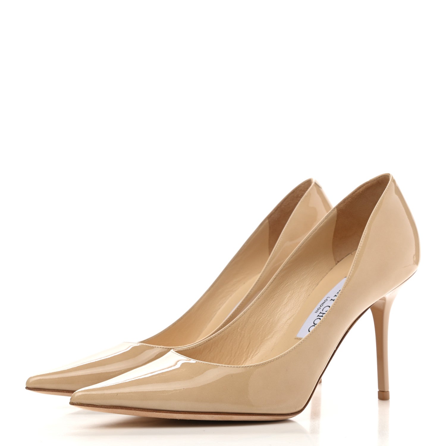 Jimmy Choo Patent Agnes 85 Pumps 37.5 Beige 4 of 9